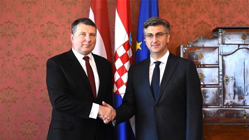 Plenković i Vējonis o jačanju suradnje Hrvatske i Latvije